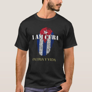 Camiseta Sou Cuba Patria Y Vida Homeland E Life Dark