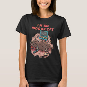 Camiseta Sou Design de gato interior para introdução