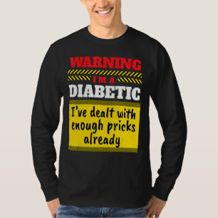 Camiseta Sou diabético, sou diabético, insulino diabéticos,