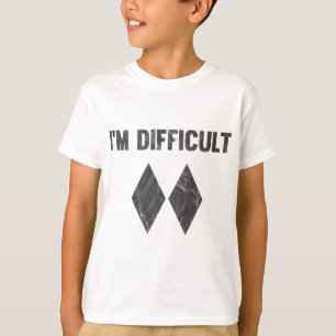 Camiseta Sou Difícil Dupla Diamante Negro Esqui Snowboard _