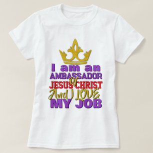 Camiseta Sou Embaixador De Jesus Cristo Christian T-Shi