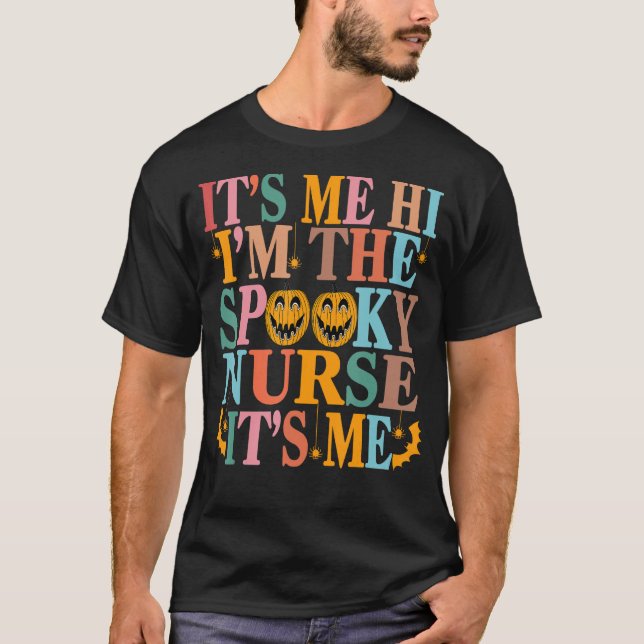 Camiseta Sou eu, a enfermeira maluca, sou eu Halloween (Frente)