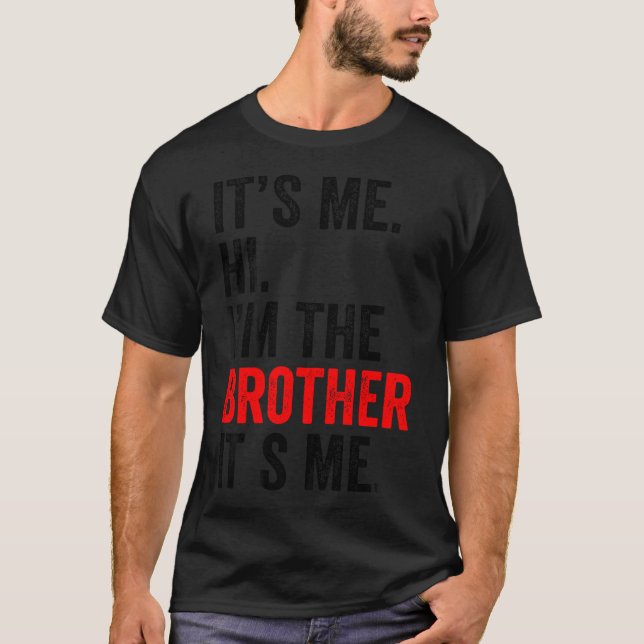 Camiseta Sou Eu, O Irmão, Sou Eu, Homens Retro. (Frente)