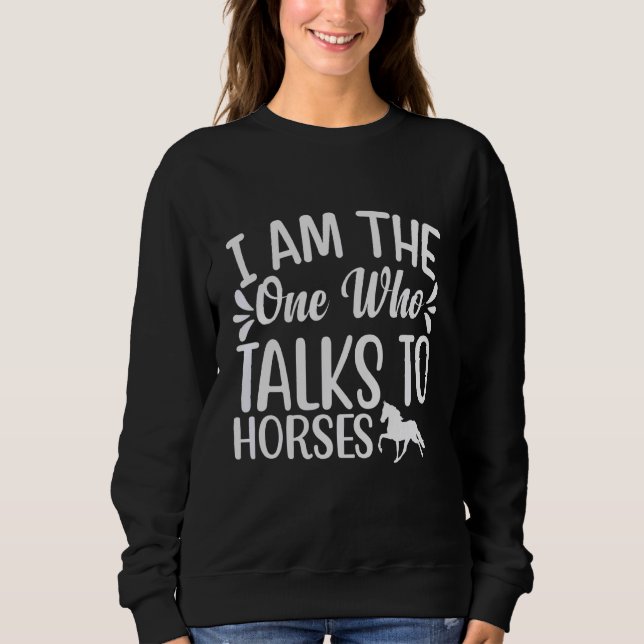 Camiseta Sou Eu Que Falo Com Cavalos Falando Com Animais De (Frente)