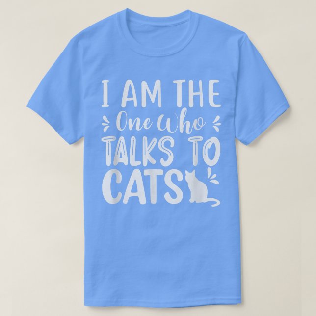 Camiseta Sou eu quem fala com gatos, fala com animais de es (Frente do Design)