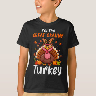 Camiseta Sou Excelente Vovó Turquia Ação de Graças Mulheres