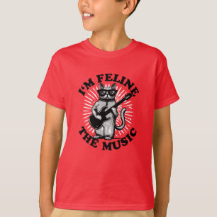 Camiseta Sou Feline The Music   Gato de guitarrista