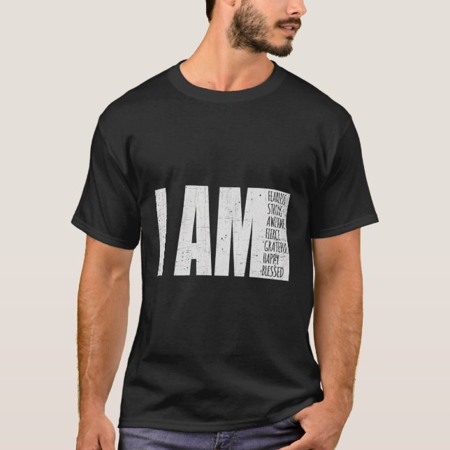 Camiseta Sou Forte E Abençoada Citação Motivacional Sh (Frente)
