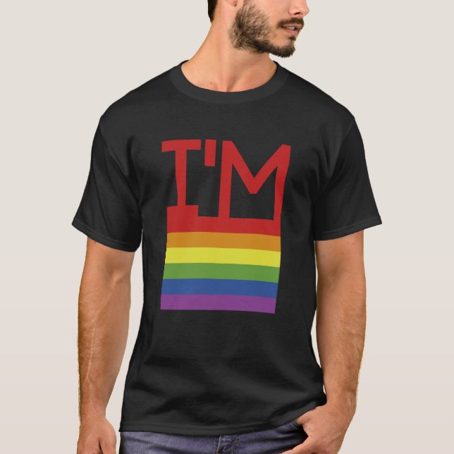 Camiseta Sou Gay| Sinalizador arco-íris (Frente)