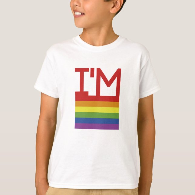 Camiseta Sou Gay| Sinalizador arco-íris (Frente)