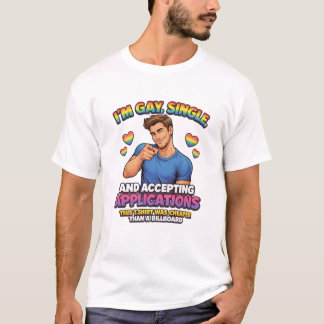 Camiseta Sou Gay Solteiro MaisBaratoQue Painel