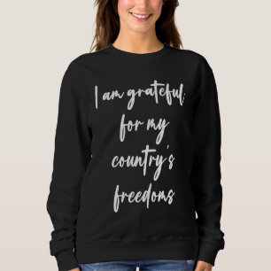 Camiseta Sou grato pelas liberdades do meu país