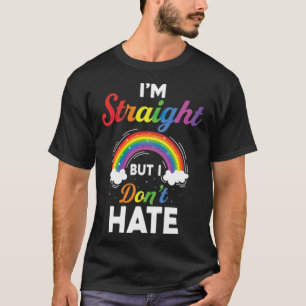 Camiseta Sou Hetero, Mas Não Odeio Orgulho LGBT
