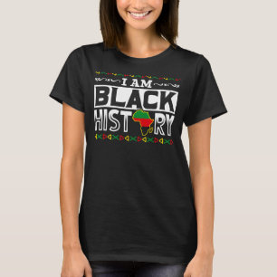 Camiseta Sou História Negra Herança do Orgulho BHM Afro Ame