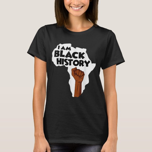 Camiseta Sou História Negra História Negra Mês Afro-America (Frente)