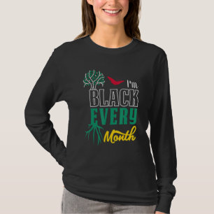 Camiseta Sou História Negra Todos Os Meses Afro-Americano
