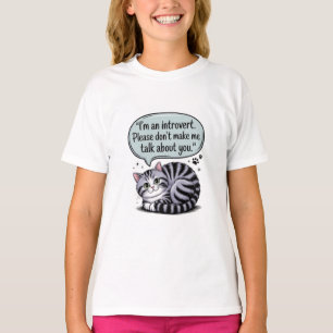Camiseta "Sou introvertido. Por favor, não me faça falar so