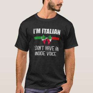 Camiseta Sou italiano não tenho voz interior Italiano M