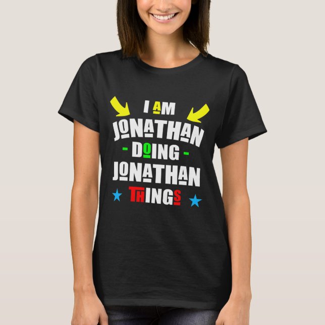 Camiseta Sou Jonathan Fazendo Coisas do Jonathan Legal Engr (Frente)