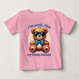 Camiseta Sou Legal Teddy Bear com Arco Azul Personalizável
