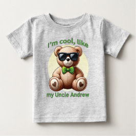 Camiseta Sou Legal Teddy Bear com Arco Verde Personalizável