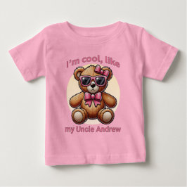Camiseta Sou Legal Urso de Teddy com Arco Rosa Personalizáv