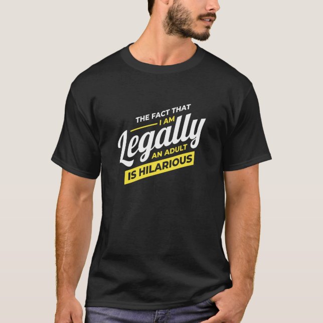 Camiseta Sou Legalmente Um Adulto 18 Anos (Frente)