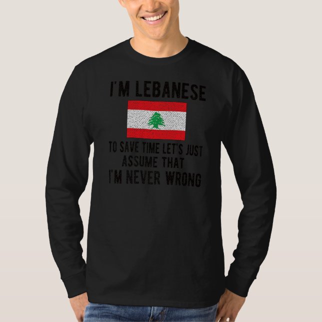 Camiseta Sou Libanês Bandeira Raízes Libanesas (Frente)