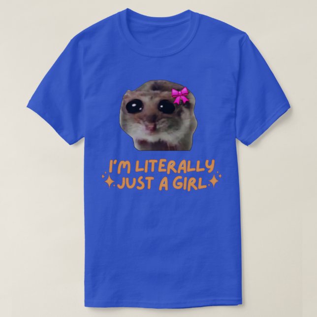 Camiseta Sou Literalmente apenas um Hamster Triste (Frente do Design)
