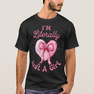 Camiseta SOU Literalmente Apenas Uma Menina Laço e Ele Coqu