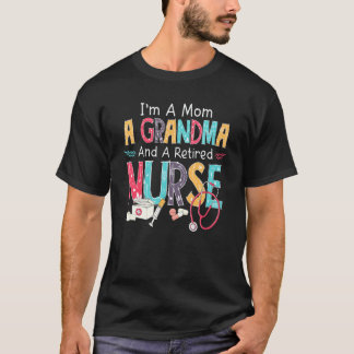Camiseta Sou Mãe E Enfermeira Aposentada Estetoscópio Apose