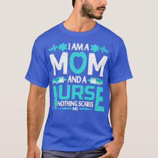 Camiseta Sou mãe e enfermeira, nada me assusta Dia de as mã