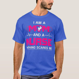 Camiseta Sou Mãe E Enfermeira Nada Me Assusta Engraçado Nur