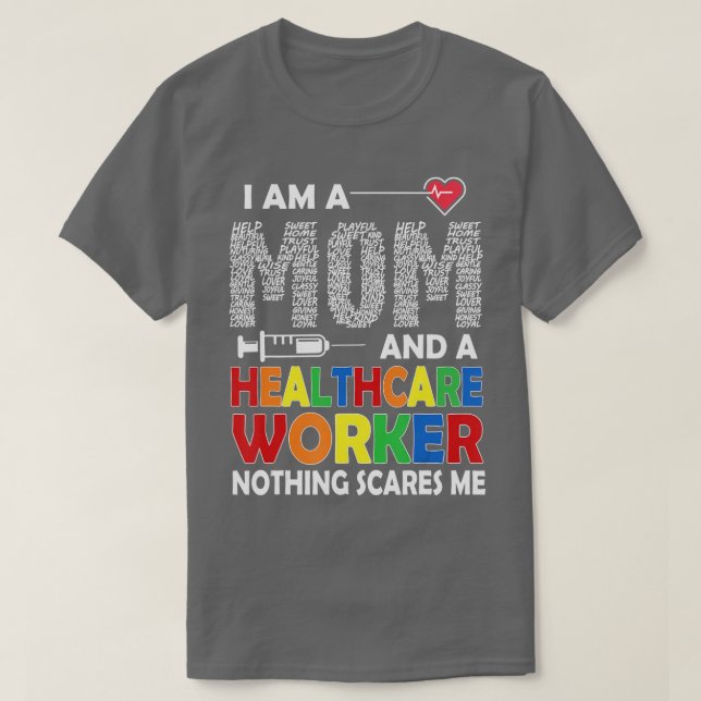 Camiseta Sou Mãe E Trabalhadora De Saúde Feliz Mães D (Frente do Design)