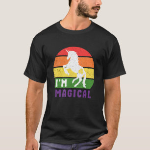 Camiseta Sou Magical Unicorn Shamrock Vintage A Retro Grung