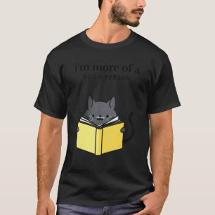 Camiseta Sou Mais uma Pessoa de Livros Gato Xadrez Lendo Li