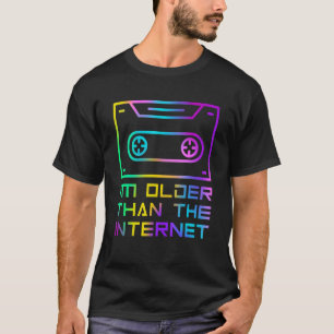Camiseta Sou mais velho que a fita cassete de vídeo de Inte