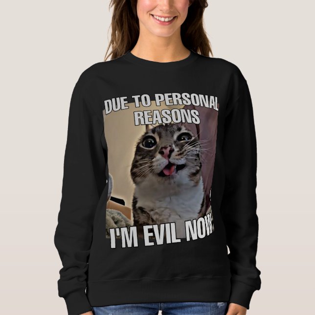 Camiseta Sou mau agora mulheres meme de gatos (Frente)
