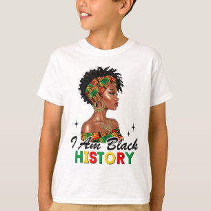 Camiseta Sou Mês da História Negra Afro-Americano Mulher Ne