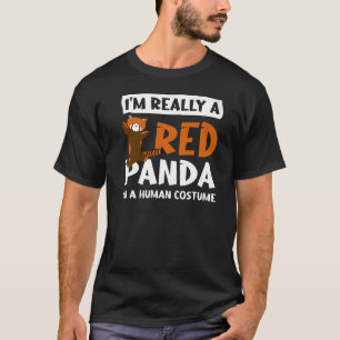 Camiseta Sou mesmo um Panda Vermelha em um Pandas de Costum