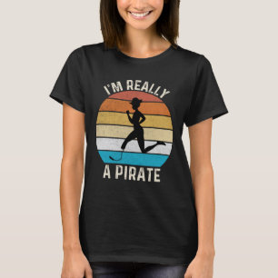 Camiseta Sou mesmo uma filha de um amputado pirata engraçad