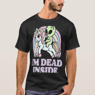 Camiseta Sou Morto Dentro Sarcástico, Bobo Hilário Irônico 