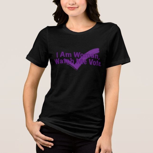 Camiseta Sou Mulher, Cuidado Para Votar (Frente)