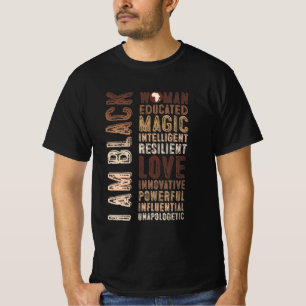 Camiseta Sou Mulher Negra Educada Magia Inteligente