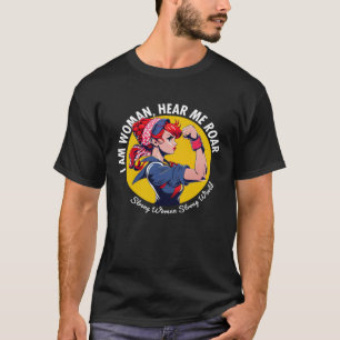 Camiseta Sou mulher, ouve-me Rajar Fortes Mulheres Fortes M