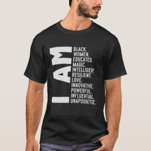 Camiseta Sou Negra História Negra Mês Educada Blac