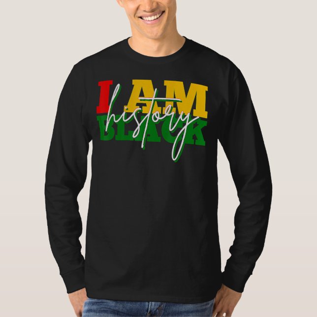 Camiseta Sou Negra História Negra Mês Educada Blac (Frente)