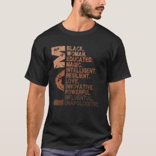 Camiseta Sou Negra Mulher Negra Educada História Mês Mulher