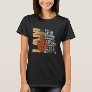 Camiseta Sou Negra Mulher Negra Educada História Potente M