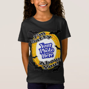 Camiseta Sou o Batty por ti Foto Assustadora Bats Preto